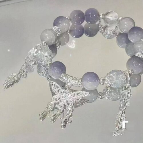 紫水晶羽毛手鍊